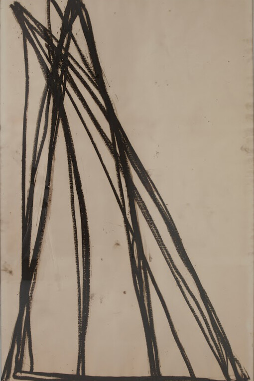 Richard Serra,
(San Francisco, CA, Stati Uniti, 1939),
Triangles,
s.d,
inchiostro di china su carta, 200 x 125 cm,
Museo del Novecento - Donazione Bertolini
