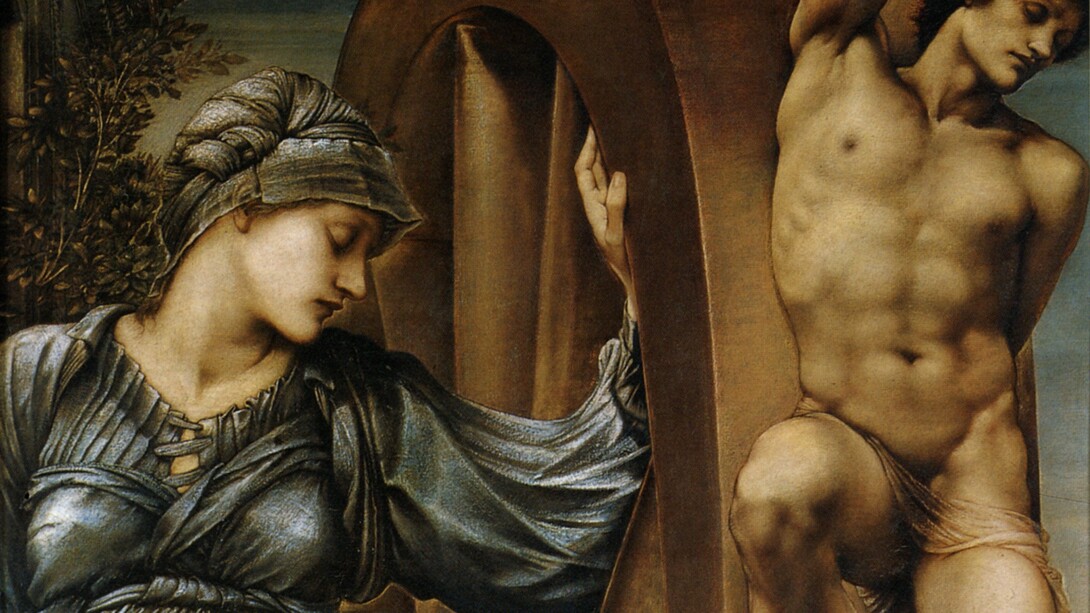 Edward Burne-Jones, La ruota della fortuna, dettaglio, 1875–1883, Musée d'Orsay, Francia