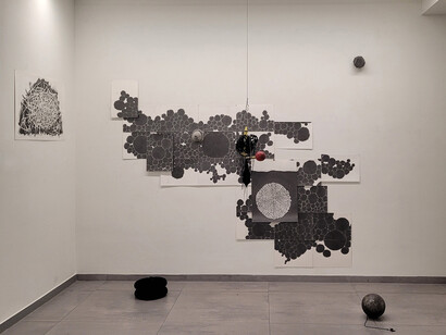Karin van Dam, Terrestrial belts, exhibition view. Courtesy of Galerie Maurits van de Laar