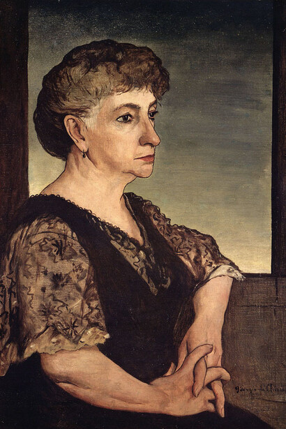 Giorgio de Chirico, Ritratto della madre, 1911, olio su tela, Galleria Nazionale d'Arte Moderna e Contemporanea, Roma, © Galleria Nazionale d'Arte Moderna e Contemporanea, Roma © Fondazione Giorgio e Isa de Chirico
