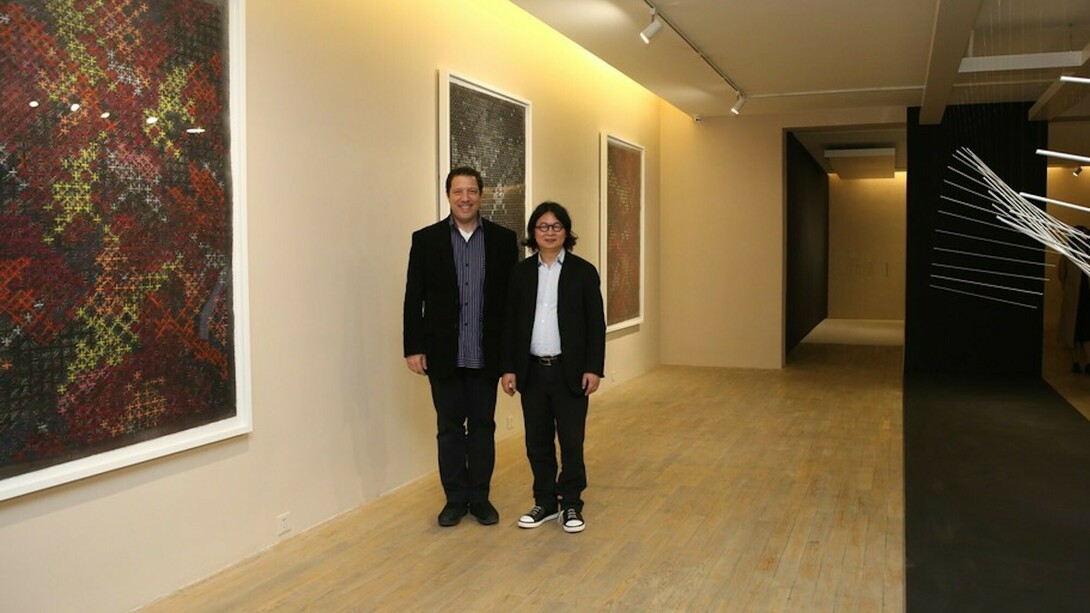 Ding Yi x Elias Crespin, Exhibition view. Courtesy of Hadrien de Montferrand Gallery