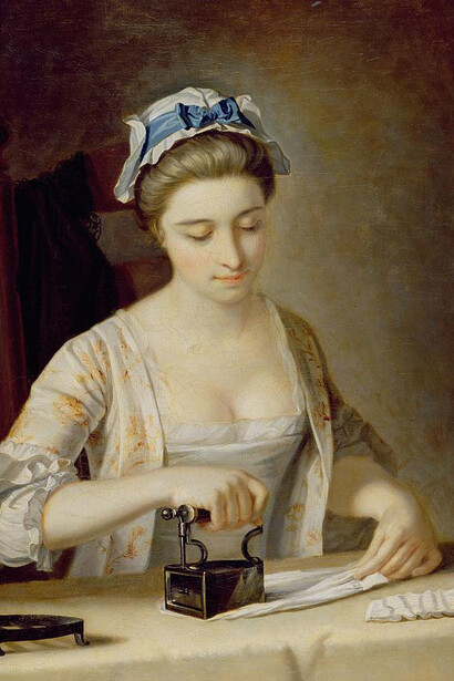 Morland, Henry Robert - Una criada planchando, 1785
