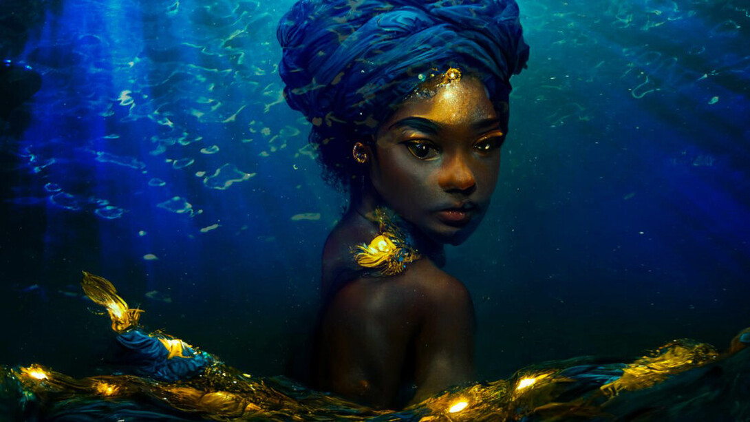 Deidad 'Olokun', es andrógino, una mezcla entre un hombre y una mujer. Es el protector de los esclavos africanos trasladados a las Américas