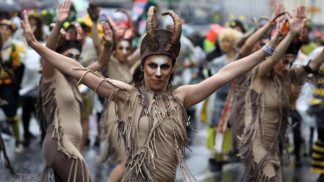 Dancers dressed up as woodland animals
