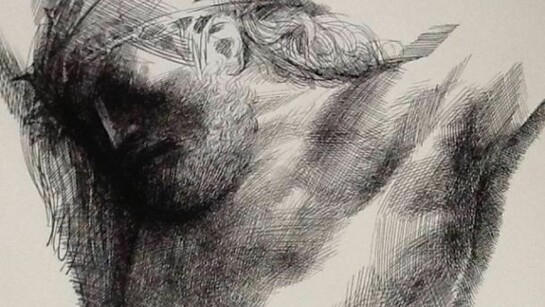 Emilio Greco (1913-1995), Christ Crucified, undated, Ink on paper; 70 x 50 cm, Private collection