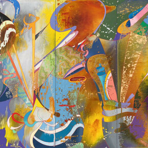 Barbara Takenaga, Round trip time (detail), 2024. Courtesy of Kemper Museum of Contemporary Art