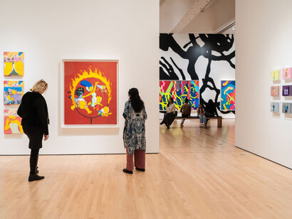 Kaws, Family, exhibition view. Courtesy of San Francisco Museum of Modern Art