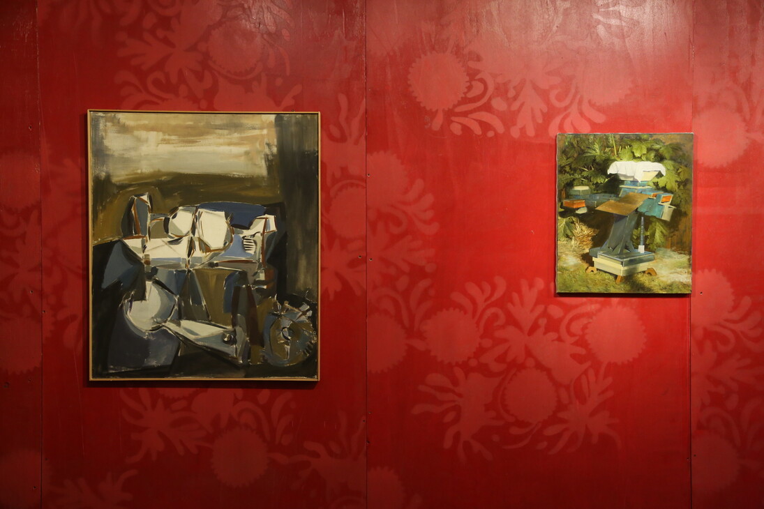 Sergio Romiti, Interno natura morta (interno-esterno), 1951 e Pierpaolo Campanini, Senza Titolo, 2010
