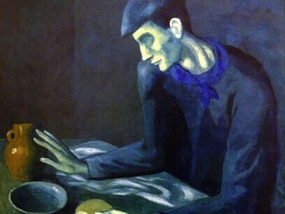 Pablo Picasso. "Breakfast of a Blind" (1903)