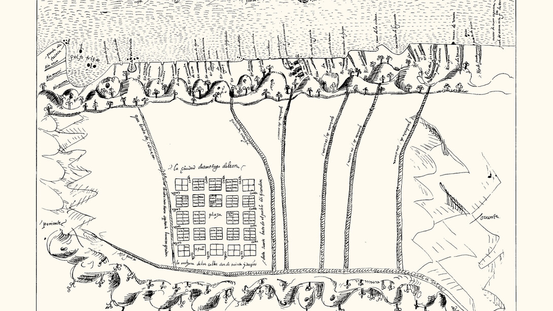 Plano de Caracas, Juan de Pimentel, 1578