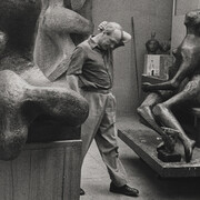 Gisèle Freund, Le sculpteur anglais Henry Moore (détail), 1959. Avec l'aimable autorisation du National Gallery of Canada