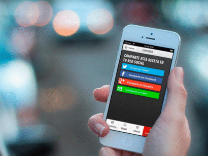 Compartiendo contenido en las redes sociales desde el móvil