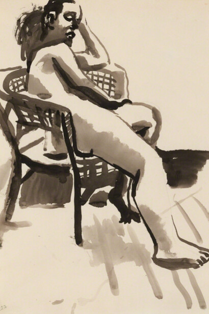 David Park, Nude in Chair, ca. 1955. Courtesy of Brian Gross Fine Art