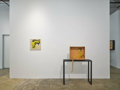 Leili Arai Tavallaei, Shotor 〇 morghe, exhibition view. Courtesy of Erin Cluley Gallery
