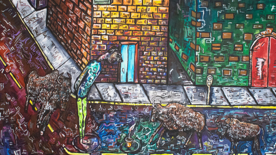 Nicolaus J. Myers, Civil obedience (detail), 2024. Courtesy of Fountain House Gallery