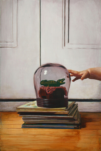 "Learning Curve" by Spring Hofeldt - Acrylic on panel