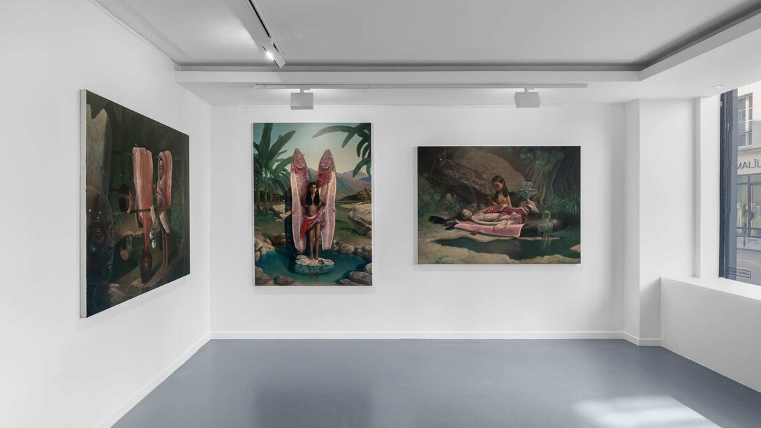 Roby Dwi Antono, Tilik belik. Visiting the ailing spring, vue d’exposition. Avec l’aimable autorisation de la galerie Almine Rech