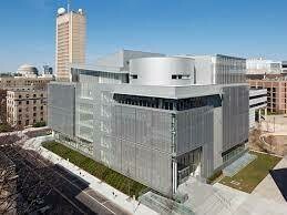 MIT Media Lab di giorno, istituto di ricerca di Boston, Massachusetts, USA