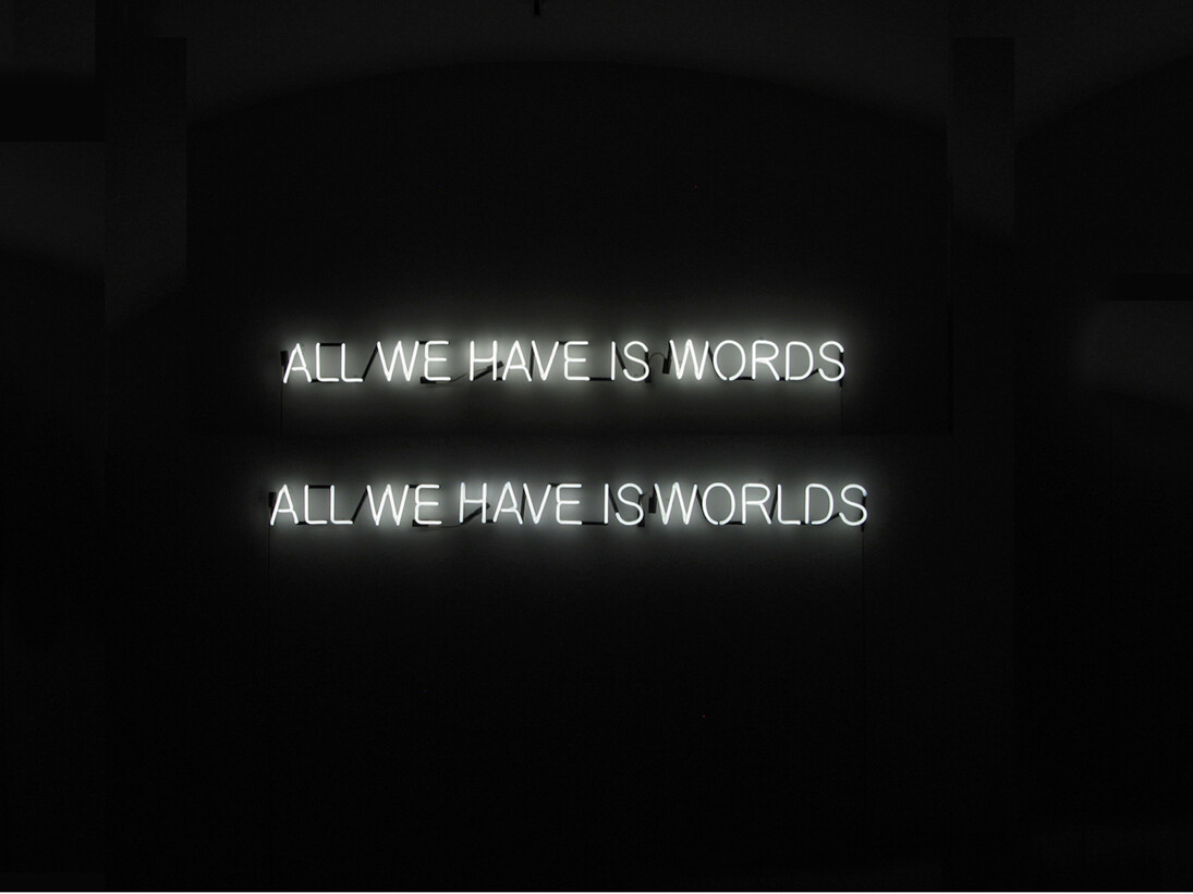 01 Tim Etchells, All We Have, 2011. Neon, 41 x 188 cm. 
