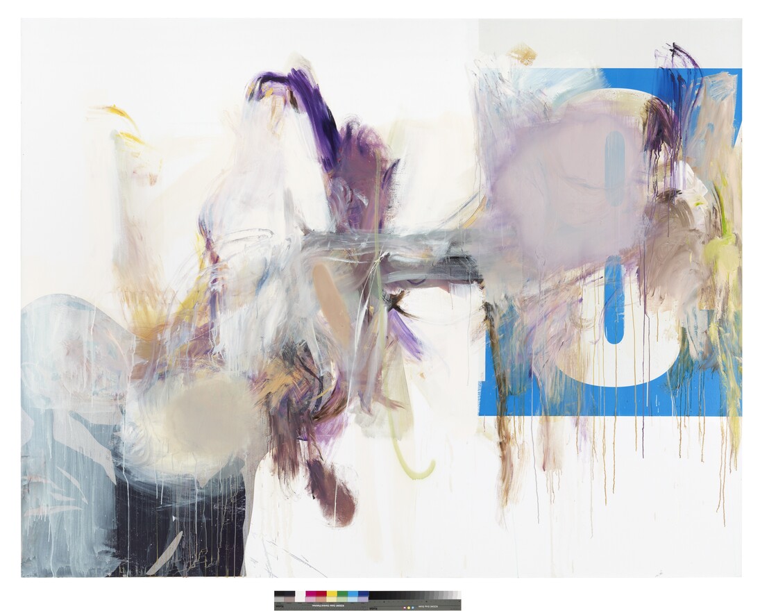 Albert Oelhlen, Untitled, Oil and paper on canvas