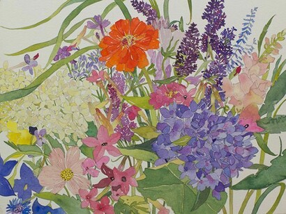 Pamela Sztybel, Summer Garden (9x12), 2013