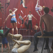 Harry Holland, Rehearsal, oil on canvas, 107 x 122 cm