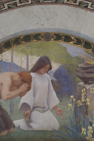 Religion Mural in Lunette from the family and education series, Charles Sprague Pearce
