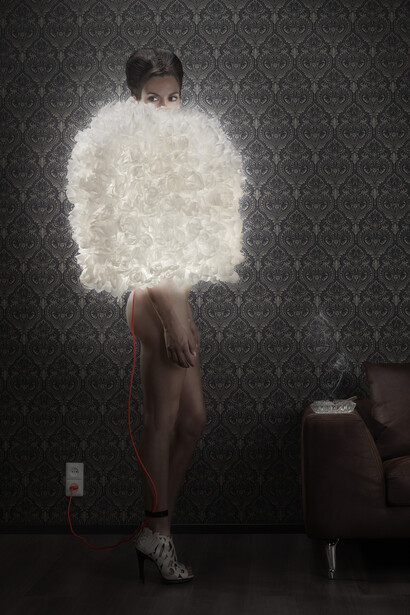 Marcel Wanders [Dutch, b. 1963]
Phoebe 3, 2013
Steel construction, Spinnaker cloth, nylon,
LED lights
71 x 25.5 x 25.5 inches
180 x 65 x 65 cm
Edition of 3