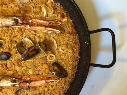 Paella lista para comer