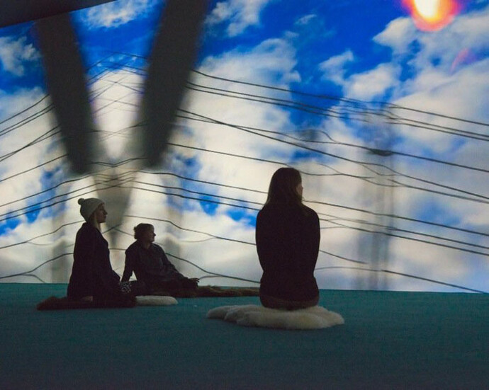 Pipilotti Rist, Mercy Garden, from the Mercy Work Family, installation view, Hauser & Wirth, 'Stay Stamina Stay’, Somerset, England (2014). Photo: Ken Adlard. Courtesy the artist, Hauser & Wirth and Luhring Augustine