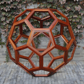 Ai Weiwei, Divina Proportione, 2010, wood, 51x51x51 inches. Edition of 40 + 1 AP. Courtesy the artist and Haines Gallery, San Francisco