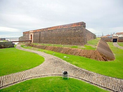 Vista do exterior do Forte do Presépio, Pará, Brasil