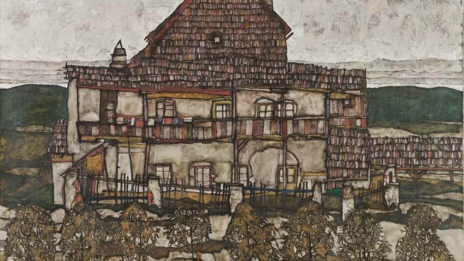 House with Shingle Roof (Old House II), Egon Schiele, 1915, Leopold Museum, Vienna, Austria