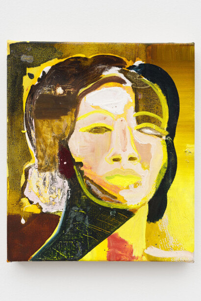 Katherina Olschbaur, Bildnies Lemon, 2023, oil on linen, 14h x 12w in (36h x 30w cm). Courtesy of Nicodim Gallery, New York