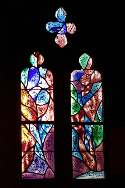 Chagall’s stained-glass windows in All Saints church, Tudeley