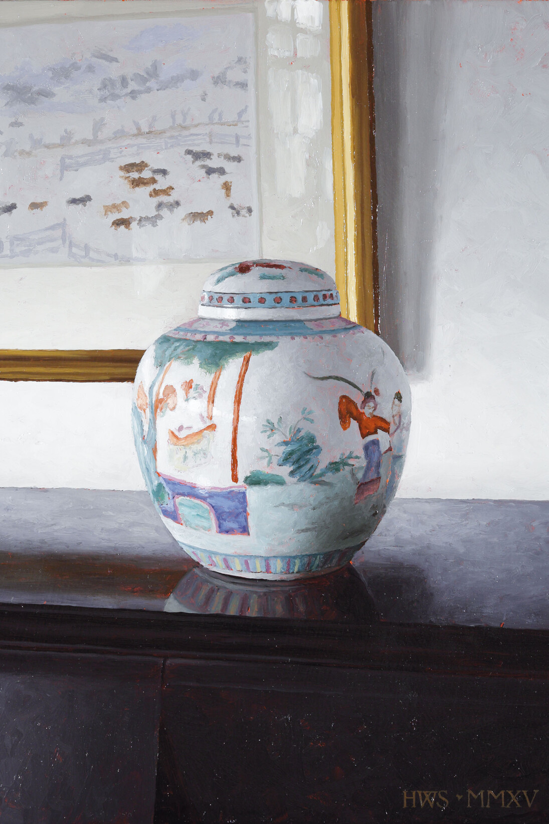 Harry Steen, Ginger jar, oil on board, 12 x 9 inches