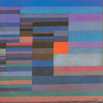 Fire in the Evening, 1929. Oil on cardboard, 33.8 x 33.3 cm. The Museum of Modern Art, New York