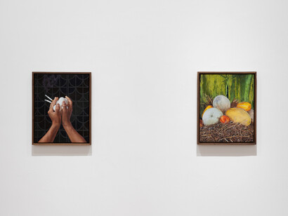 Nolan Simon, Cut off from the world, attached to one another, exhibition view. Courtesy of 47 Canal Gallery