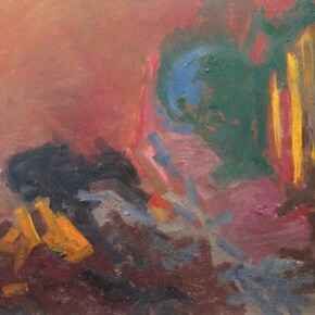 Jess, A Fairy Tale Landscape, 1951, oil on canvas, 36 x 47 inches, Courtesy Tibor de Nagy Gallery, NY