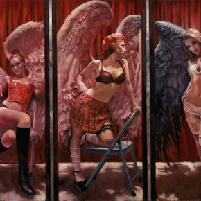 Hamish Blakely, Angels Of Amsterdam, Original Oil, 130 cm x 180 cm, Also available as a limited edition canvas on board of 9, 80 cm x 112 cm