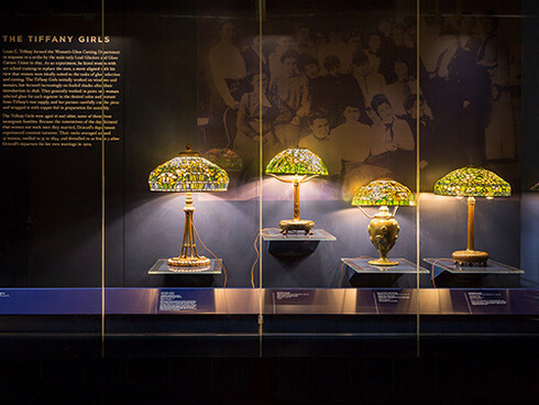 Gallery of Tiffany Lamps. Courtesy of New-York Historical Society 