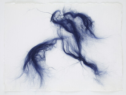 Sheila Hicks, Drawing with Fiber VI, 2014, Fiber, 12 x 16 inches 30.5 x 40.6 cm, copyright Sheila Hicks, courtesy of Sikkema Jenkins & Co., New York