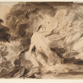 Eugène Delacroix (French, Charenton-Saint-Maurice 1798–1863 Paris), Date:1823–1824, Medium:Brush and brown wash over graphite, Dimensions:Overall: 5 1/4 x 7 5/8 in. (13.4 x 19.4 cm), Classification:Drawings. Gift from the Karen B. Cohen Collection of Eugène Delacroix, in memory of Jacob Bean, 2013