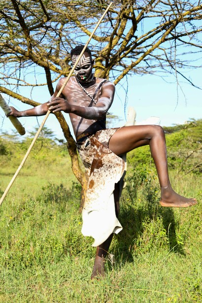 Tribal man with body art