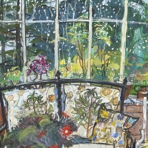 Duncan Shanks, Rainy Day, June, acrylic on paper, 54cm x 46cm