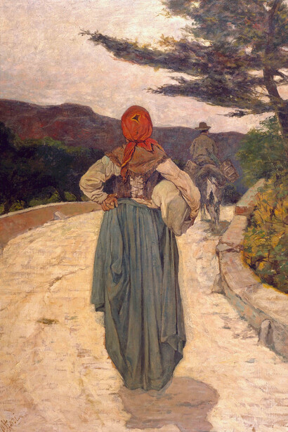 Giovanni Fattori
La strada bianca, 1887 circa
olio su tela, cm. 95x73
Viareggio, Istituto Matteucci
