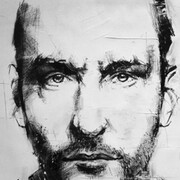 Guglielmo Alfarone, Petr, carboncino su carta, 60 x 90 cm