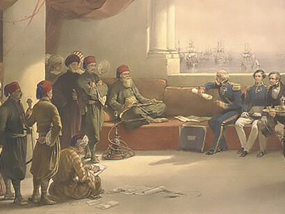 Interview with the Viceroy of Egypt at his palace at Alexandria / David Roberts