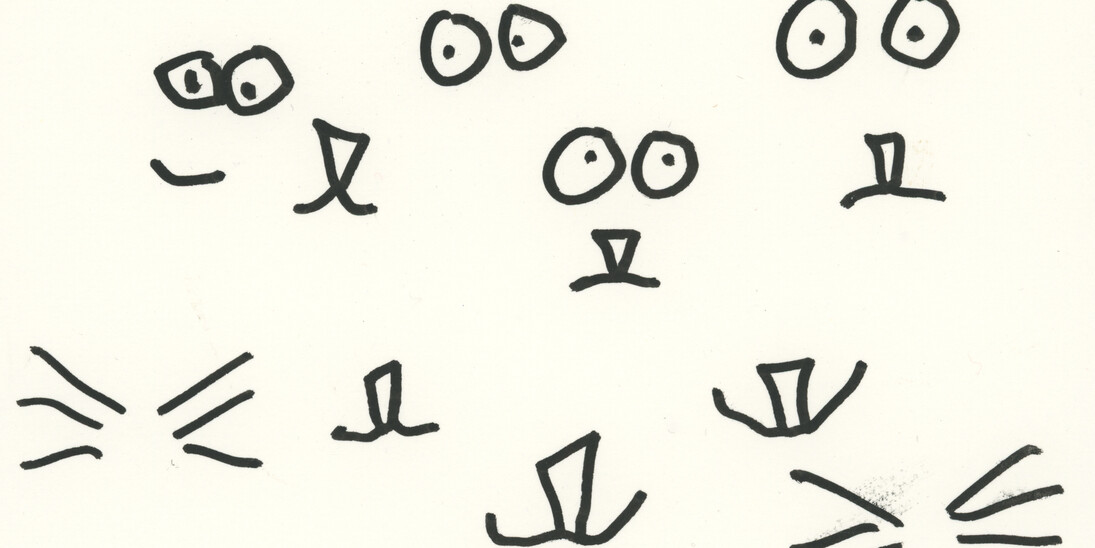 Ramuntcho Matta, Pink cat C, 2013, Ink on paper, 14, 8 x 21 cm. Courtesy galerie anne barrault