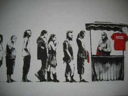 Uma visão de Bansky sobre o consumismo